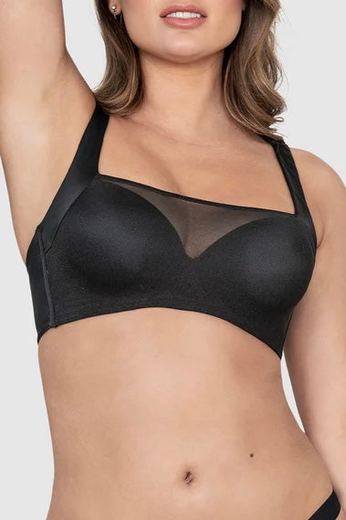 Mesh Front Minimizer Contouring Bra