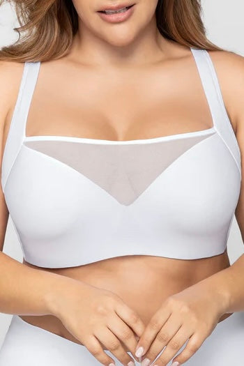 Mesh Front Minimizer Contouring Bra